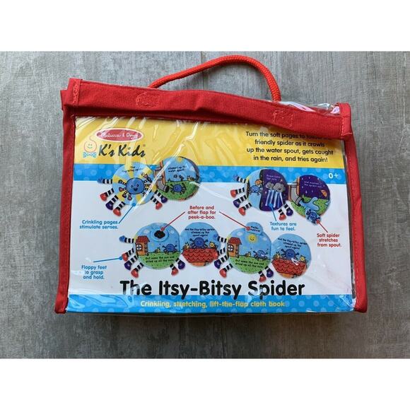 NEW Melissa & Doug ITSY BITSY SPIDER Soft Activity Story Book Baby Toy Gift - Picture 3 of 3